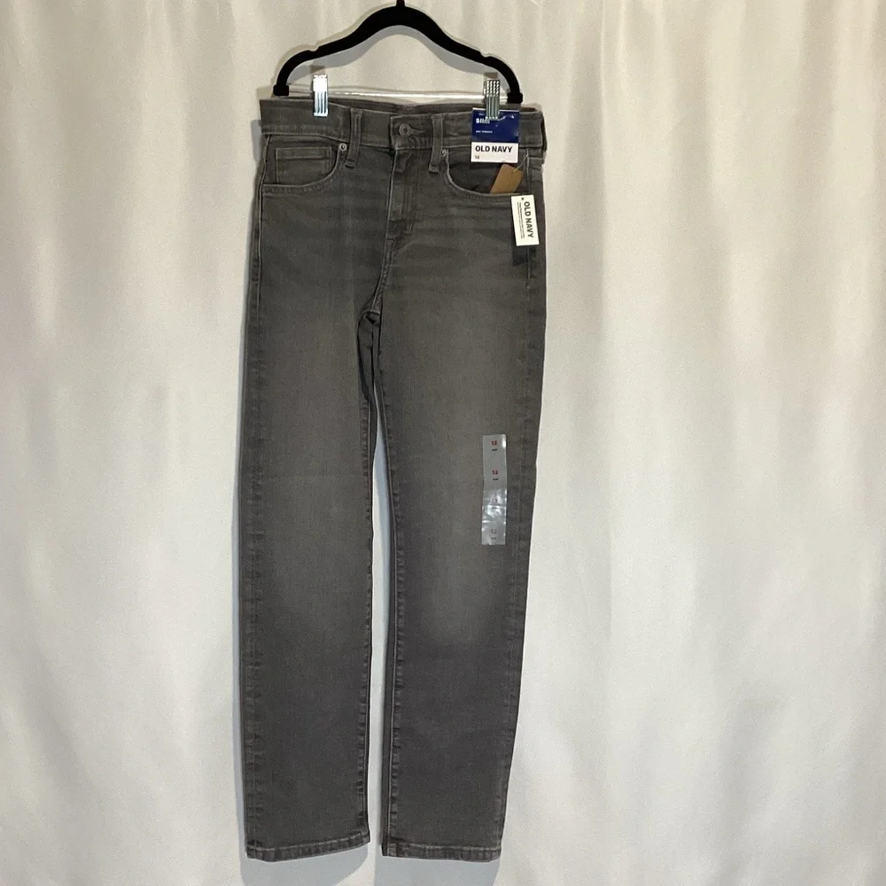 1744. Old Navy Boys Gray Denim Jeans NWT Size 12